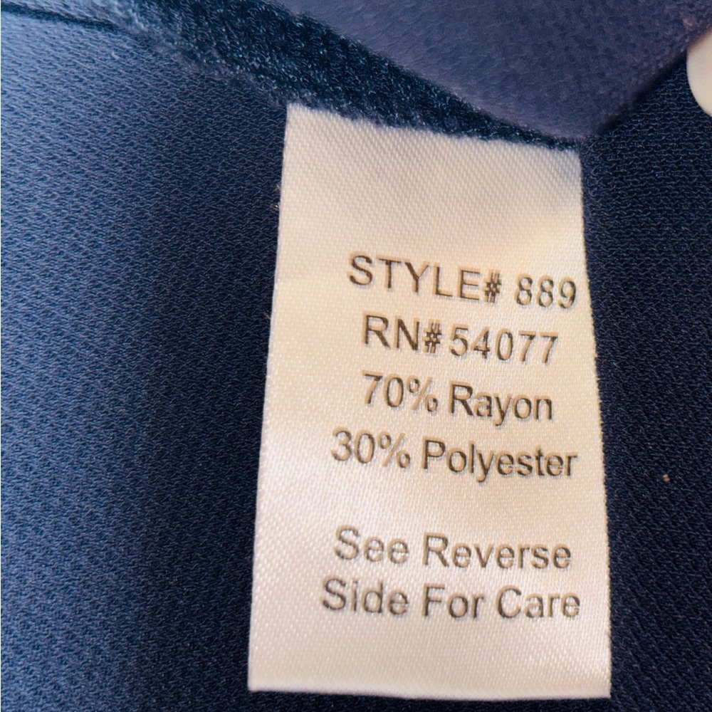 CAbi Navy Blue Jersey Knit Wide Leg Pull On Pant. Style #889 - Picture 6 of 9
